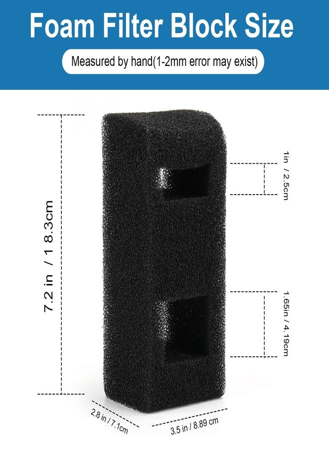 HEBRAR 10532 for Fluval Spec/Evo Foam Filter Block, Replacement Aquarium Filter Media, Filter Foam Block Compatible with Fluval Spec 16 US Gal and for Fluval Evo 13.5 US Gal Aquarium Filters Aquarium Water - Image 3